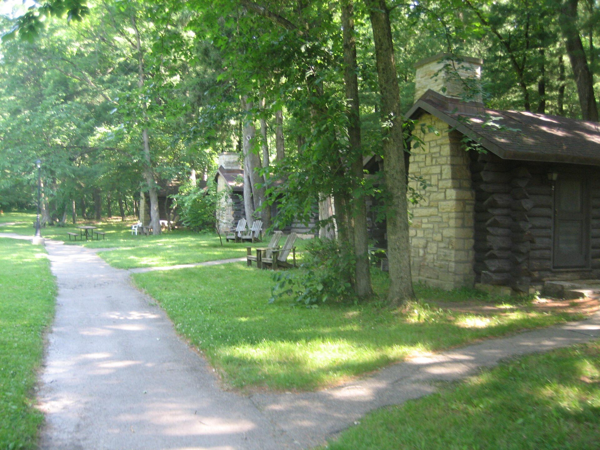 One of the cabins at White Pines State Park