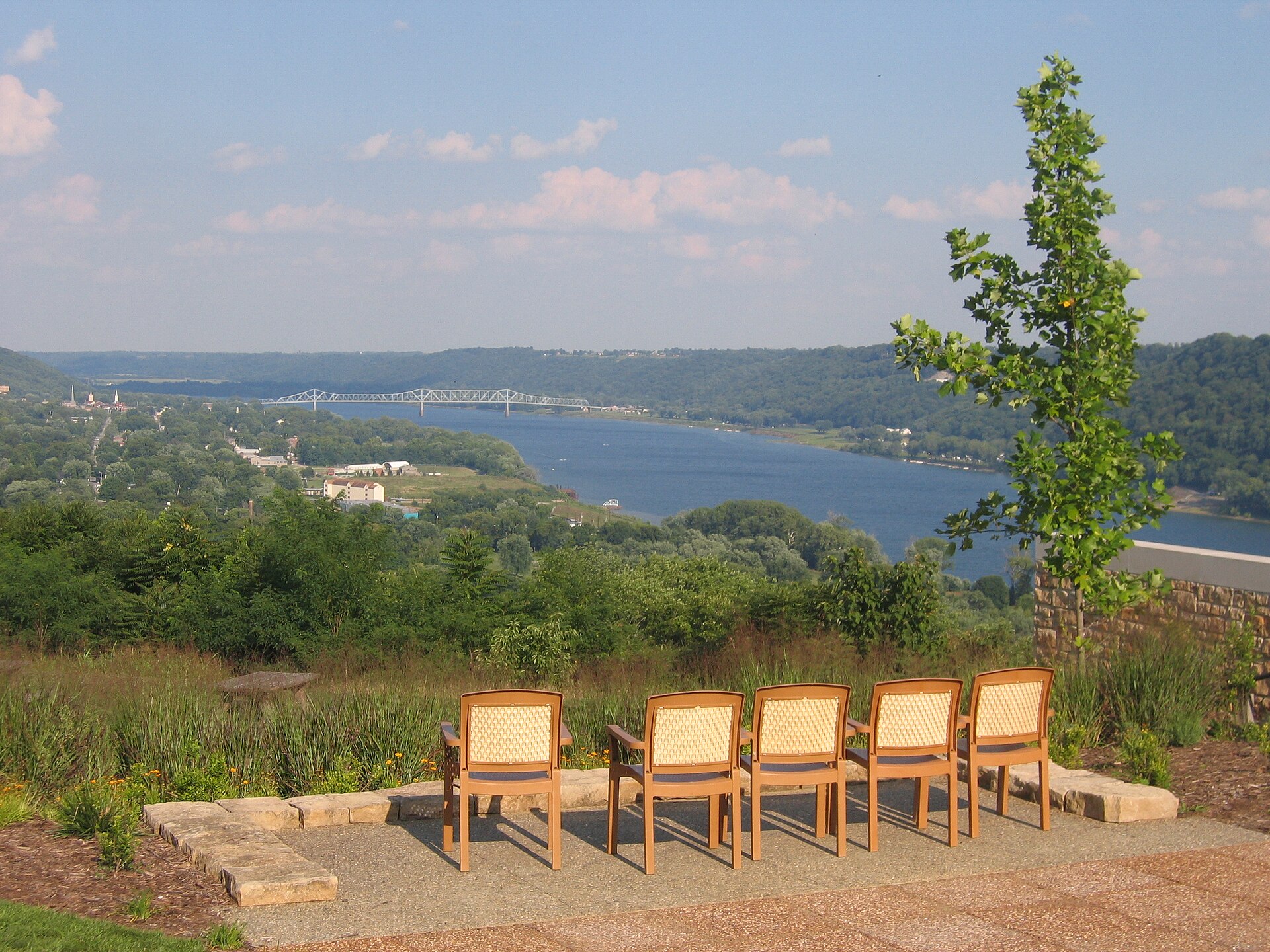 View of the Ohio River from Clifty Inn in the southern part of the park