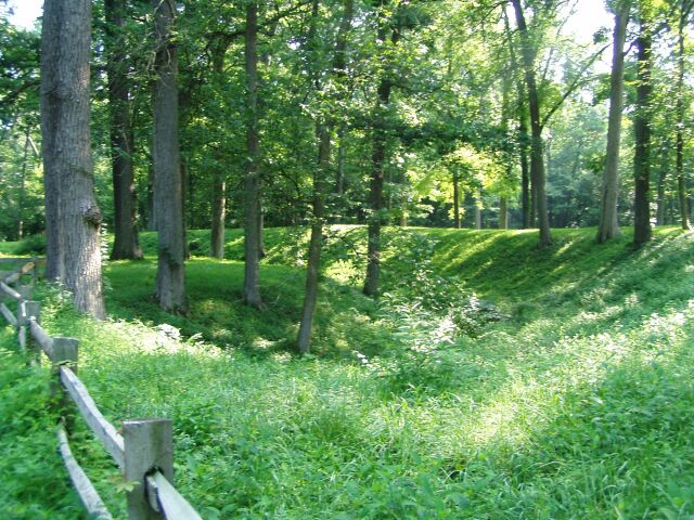 Circular mound at Mounds State Park