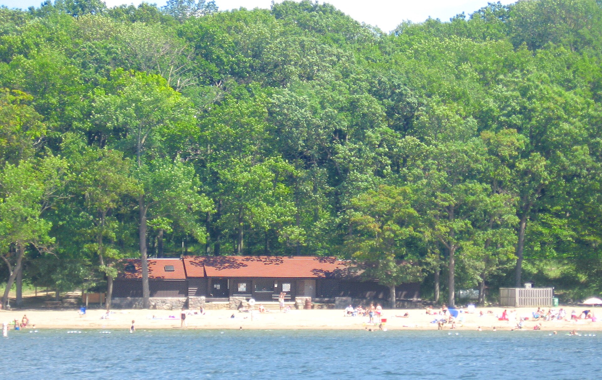 The Beach House, on the western edge of Pokagon, as seen from Lake James