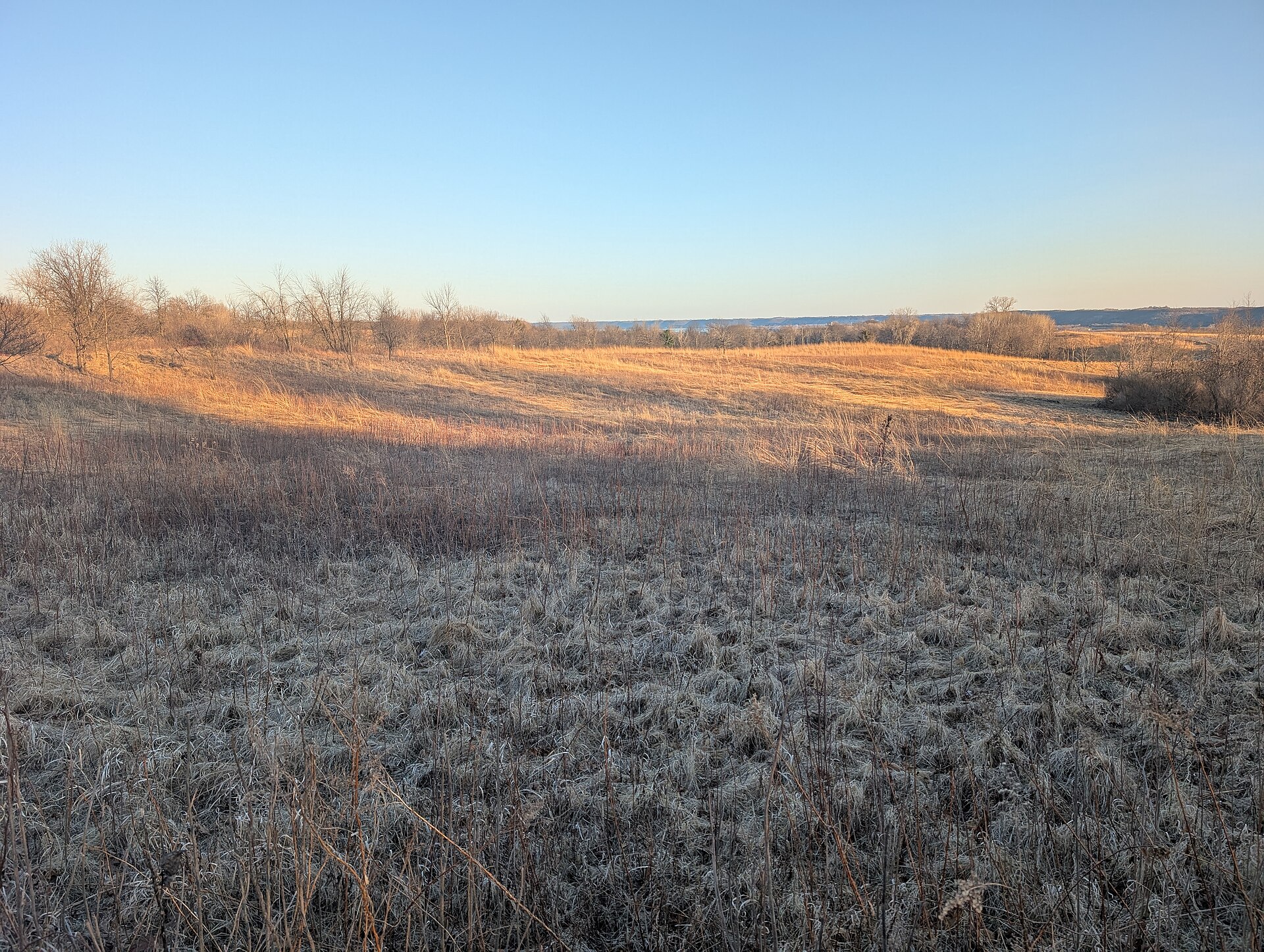A portion of the park's prairies, viewed from the campground area