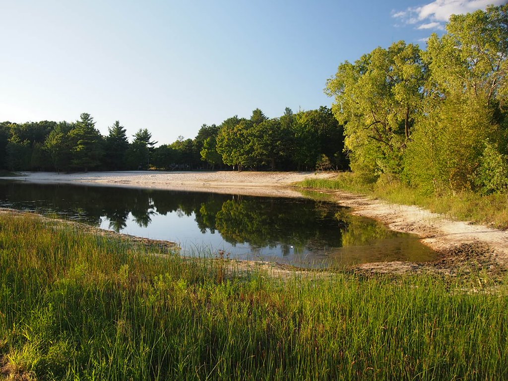 Mill Bluff State Park's swimming pond