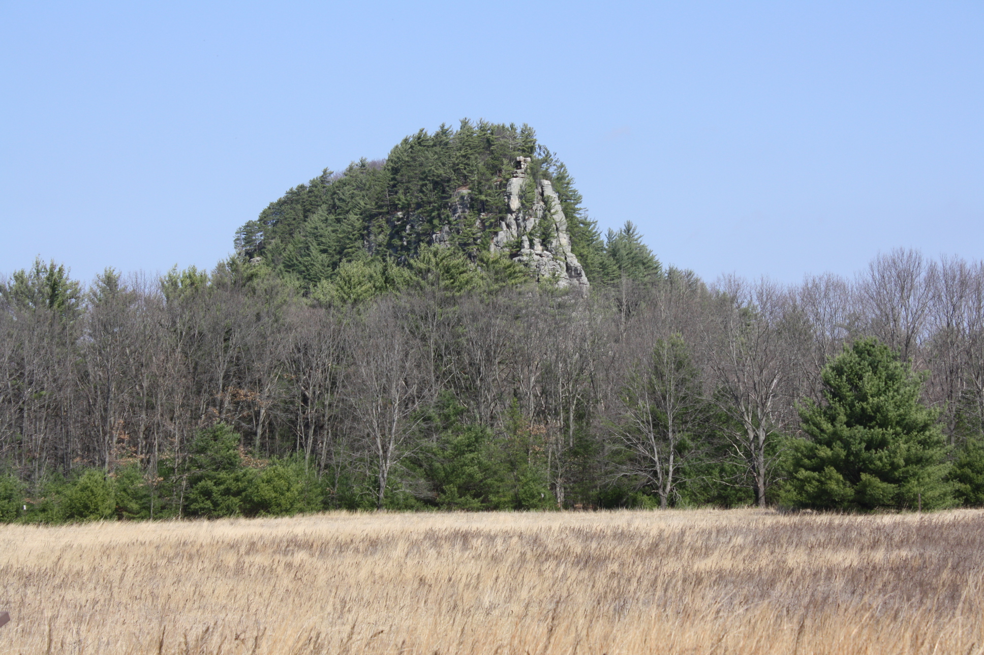 Outcropping rock
