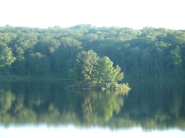 Island in Straight Lake, Wisconsin, USA